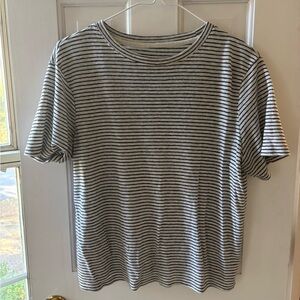 a new day - Striped Black and White T-Shirt